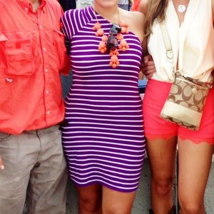 Topshop petite purple knit dress